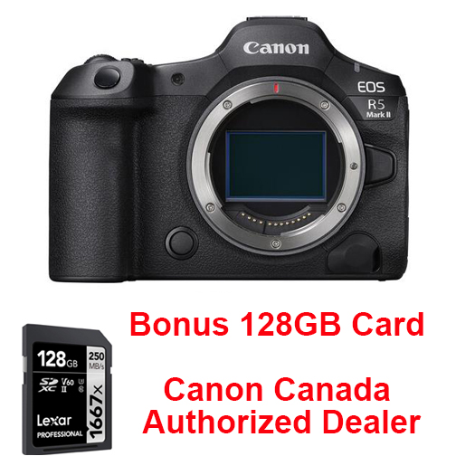 Canon EOS R5 Mark II Camera Body+ 128GB SD Card. Canon Canada Authorized